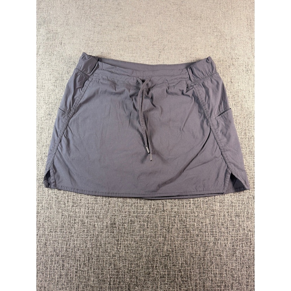 Te Verde Women Small Gray Athletic Skort Drawstring Waist Pockets Hiking Tennis
